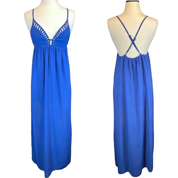 L'ATISTE Dresses & Skirts - L’ATISTE BY AMY ~ Cobalt Blue Maxi Dress with Cut-Out Detail ~ Size M